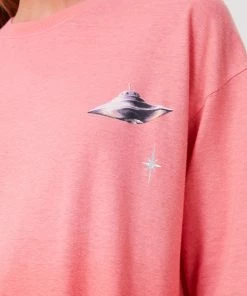 Clothing Afends Unisex Galaxy - Unisex Hemp Oversized Graphic T-Shirt - Sunrise