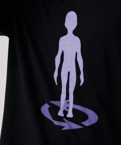 Afends Unisex Spaced - Unisex Hemp Oversized Graphic T-Shirt - Black