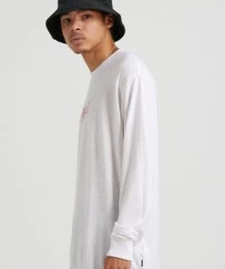 Clothing Afends Mens Other Days - Hemp Retro Fit Long Sleeve T-Shirt - White 8 Clothing Afends Mens Other Days - Hemp Retro Fit Long Sleeve T-Shirt - White