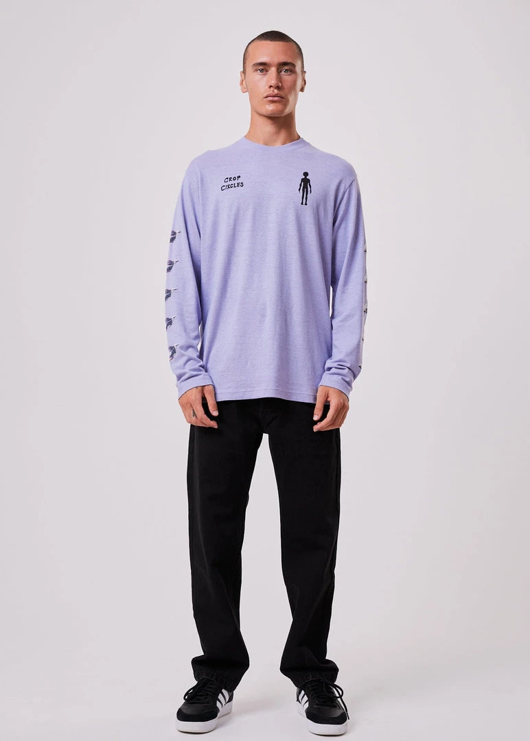 Afends Unisex Experiment - Unisex Hemp Long Sleeve Graphic T-Shirt - Violet Clothing 9 Afends Unisex Experiment - Unisex Hemp Long Sleeve Graphic T-Shirt - Violet Clothing