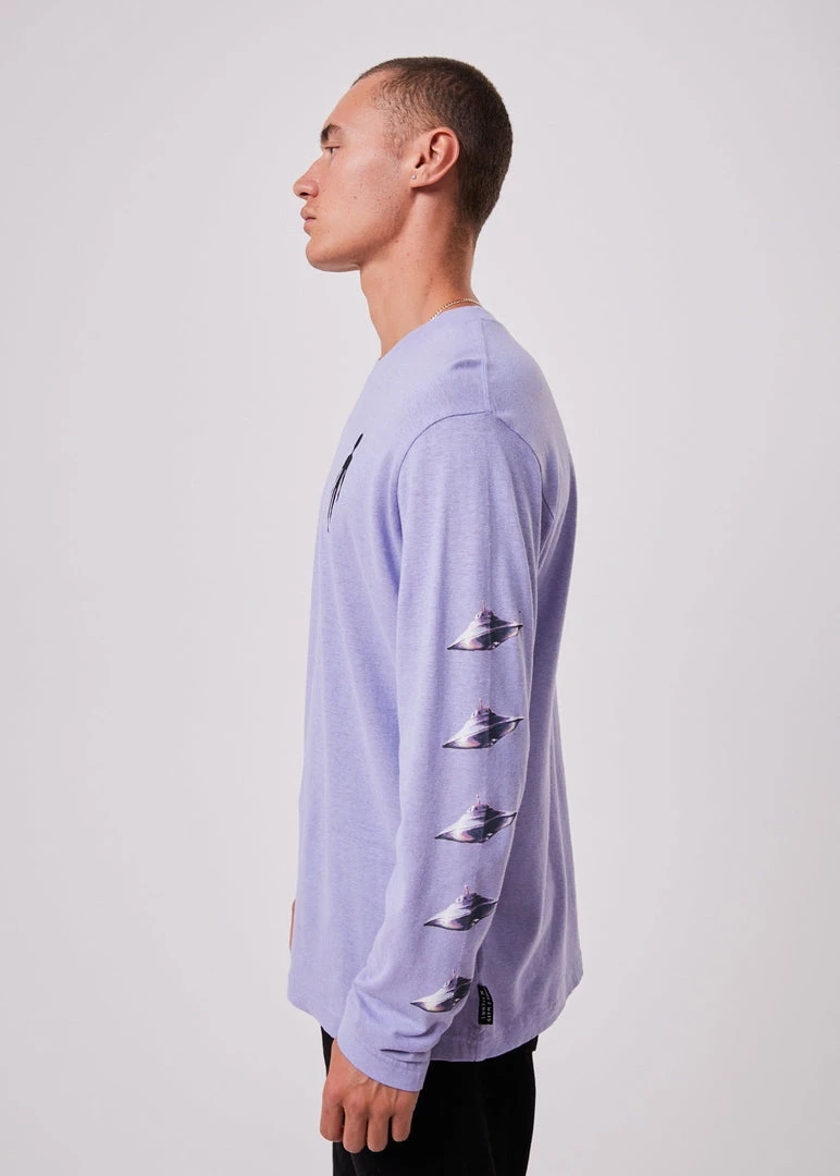 Afends Unisex Experiment - Unisex Hemp Long Sleeve Graphic T-Shirt - Violet Clothing 5 Afends Unisex Experiment - Unisex Hemp Long Sleeve Graphic T-Shirt - Violet Clothing