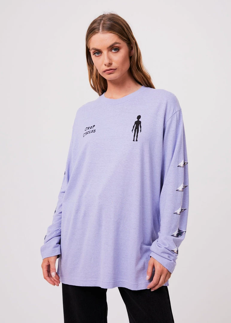 Afends Unisex Experiment - Unisex Hemp Long Sleeve Graphic T-Shirt - Violet Clothing 2 Afends Unisex Experiment - Unisex Hemp Long Sleeve Graphic T-Shirt - Violet Clothing