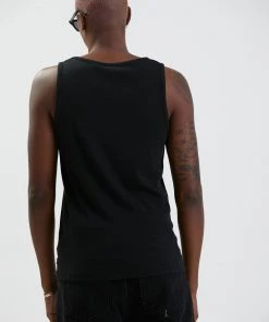 EVERYDAY ESSENTIALS Afends Mens Foundation - Hemp Ribbed Singlet - Black