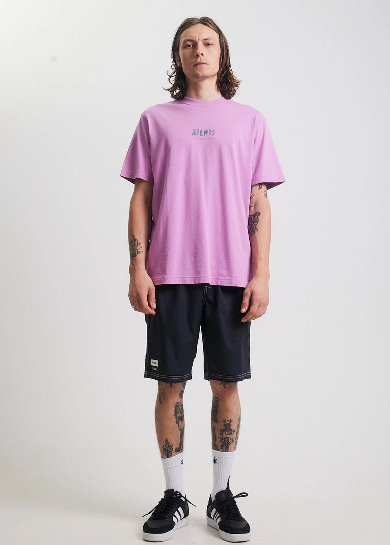 Afends Mens Maximum Ninety Eights - Organic Elastic Waist Shorts - Charcoal Clothing 5 Afends Mens Maximum Ninety Eights - Organic Elastic Waist Shorts - Charcoal Clothing