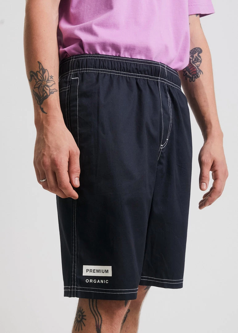 Afends Mens Maximum Ninety Eights - Organic Elastic Waist Shorts - Charcoal Clothing 2 Afends Mens Maximum Ninety Eights - Organic Elastic Waist Shorts - Charcoal Clothing