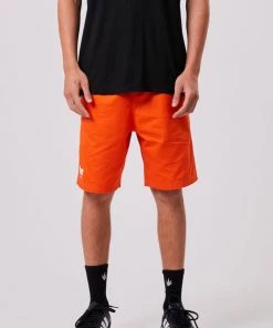 Afends Mens Maximum Ninety Eights - Organic Elastic Waist Short - Sunset