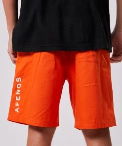 Afends Mens Maximum Ninety Eights - Organic Elastic Waist Short - Sunset