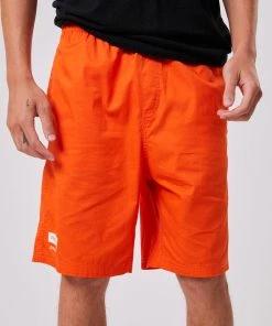 Afends Mens Maximum Ninety Eights - Organic Elastic Waist Short - Sunset