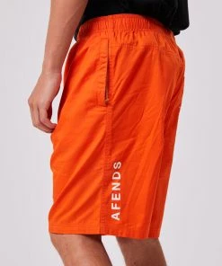 Afends Mens Maximum Ninety Eights - Organic Elastic Waist Short - Sunset