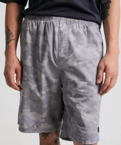 Afends Mens Cadet Ninety Eights - Organic Elastic Waist Shorts - Camo