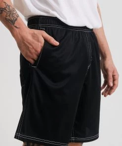 Afends Mens Courtside - Recycled Mesh Shorts - Black