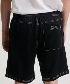 Afends Mens Courtside - Recycled Mesh Shorts - Black