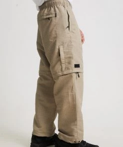 Afends Mens Checkmate - Recycled Zip Off Spray Pants - Beach Clothing