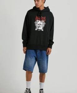 SALE Afends Mens Revolt - Hemp Hoodie - Black