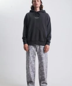 Afends Mens Transit - Recycled Hoodie - Stone Black