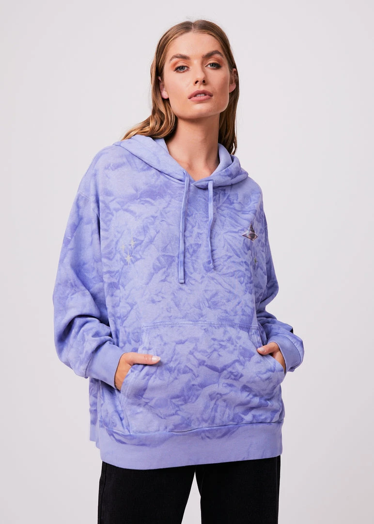 Clothing Afends Unisex Crop Circles - Unisex Hemp Hoodie - Violet Wash 2 Clothing Afends Unisex Crop Circles - Unisex Hemp Hoodie - Violet Wash