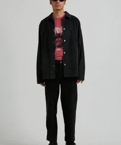 Clothing Afends Mens Enjoy - Hemp Check Corduroy Jacket - Black 6 Clothing Afends Mens Enjoy - Hemp Check Corduroy Jacket - Black