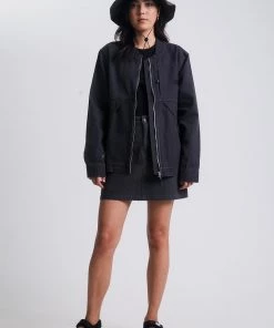 Clothing Afends Unisex Mass - Unisex Organic Canvas Jacket - Charcoal 11 Clothing Afends Unisex Mass - Unisex Organic Canvas Jacket - Charcoal