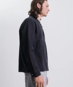 Clothing Afends Unisex Mass - Unisex Organic Canvas Jacket - Charcoal 12 Clothing Afends Unisex Mass - Unisex Organic Canvas Jacket - Charcoal