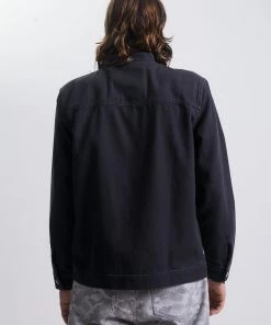 Clothing Afends Unisex Mass - Unisex Organic Canvas Jacket - Charcoal 14 Clothing Afends Unisex Mass - Unisex Organic Canvas Jacket - Charcoal