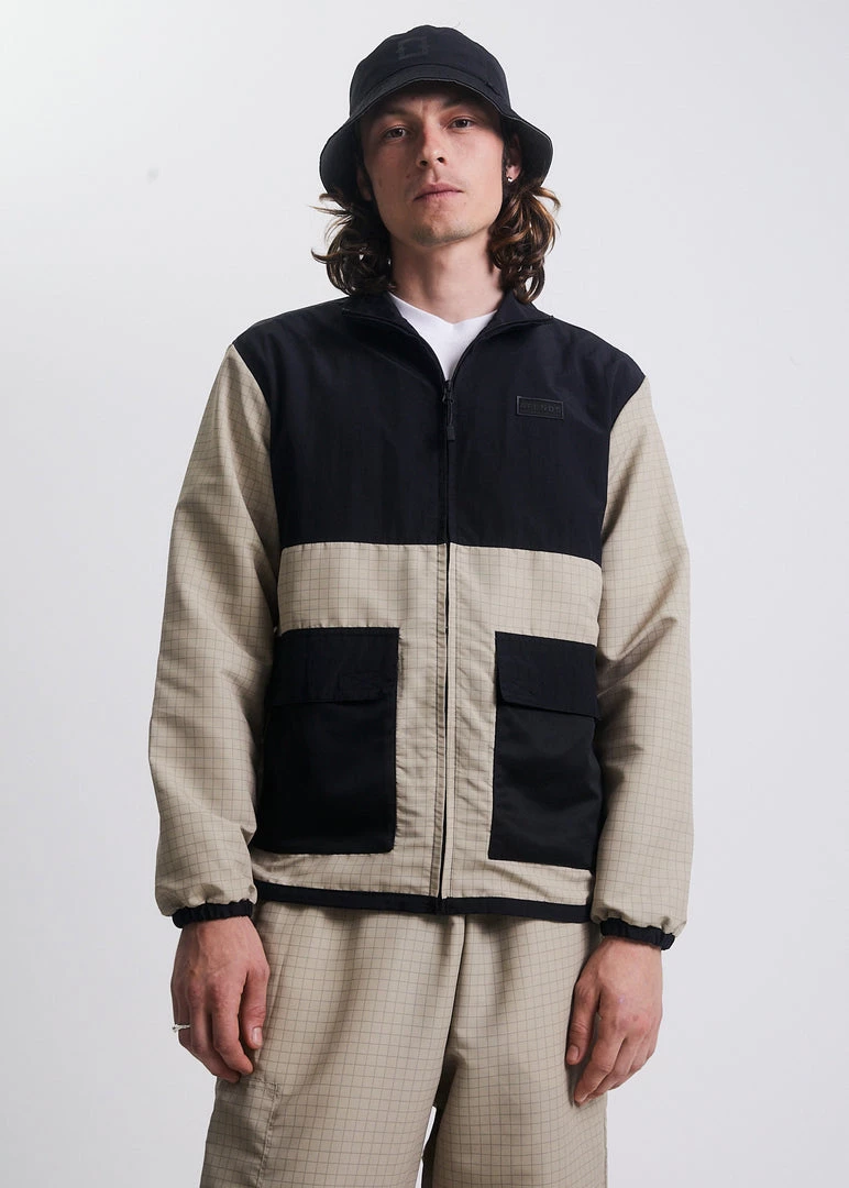 Clothing Afends Mens Checkmate - Recycled Check Spray Jacket - Multi 1 Clothing Afends Mens Checkmate - Recycled Check Spray Jacket - Multi