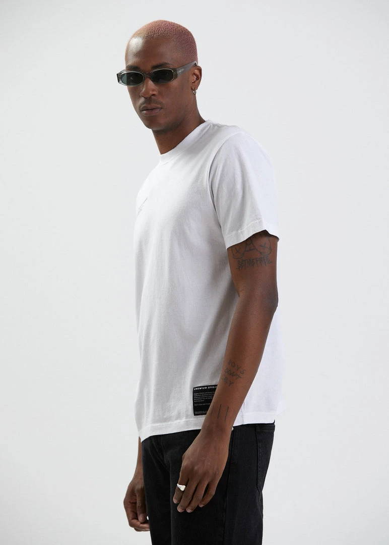 Afends Mens Reynolds - Unisex Organic Retro T-Shirt - White Clothing 7 Afends Mens Reynolds - Unisex Organic Retro T-Shirt - White Clothing