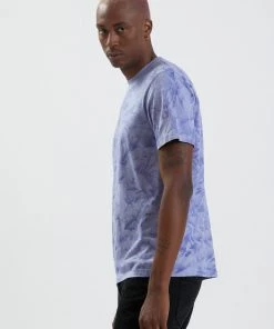 Afends Mens Lights Up - Recycled Washed Retro T-Shirt - Violet Wash