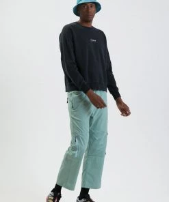 Clothing Afends Mens Misprint - Recycled Crew Neck Jumper - Faded Black 6 Clothing Afends Mens Misprint - Recycled Crew Neck Jumper - Faded Black