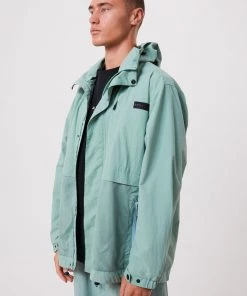 Afends Mens Patrol - Unisex Recycled Summer Anorak - Sage Clothing