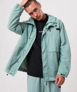 Afends Mens Patrol - Unisex Recycled Summer Anorak - Sage Clothing
