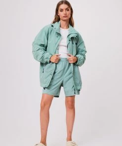 Afends Mens Patrol - Unisex Recycled Summer Anorak - Sage Clothing