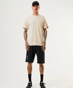 EVERYDAY ESSENTIALS Afends Mens Classic - Hemp Retro T-Shirt - Bone