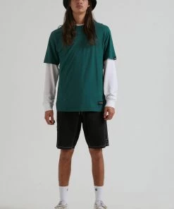 EVERYDAY ESSENTIALS Afends Mens Classic - Hemp Retro T-Shirt - Emerald 7 EVERYDAY ESSENTIALS Afends Mens Classic - Hemp Retro T-Shirt - Emerald