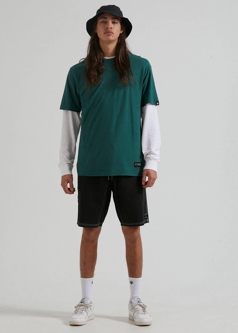 EVERYDAY ESSENTIALS Afends Mens Classic - Hemp Retro T-Shirt - Emerald 3 EVERYDAY ESSENTIALS Afends Mens Classic - Hemp Retro T-Shirt - Emerald