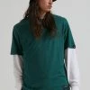 EVERYDAY ESSENTIALS Afends Mens Classic - Hemp Retro T-Shirt - Emerald