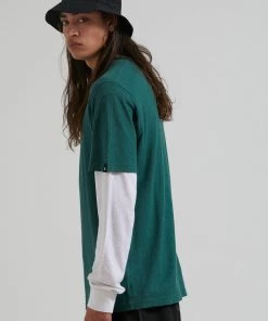 EVERYDAY ESSENTIALS Afends Mens Classic - Hemp Retro T-Shirt - Emerald 8 EVERYDAY ESSENTIALS Afends Mens Classic - Hemp Retro T-Shirt - Emerald