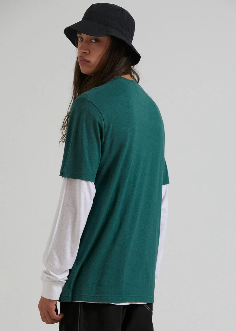 EVERYDAY ESSENTIALS Afends Mens Classic - Hemp Retro T-Shirt - Emerald 5 EVERYDAY ESSENTIALS Afends Mens Classic - Hemp Retro T-Shirt - Emerald