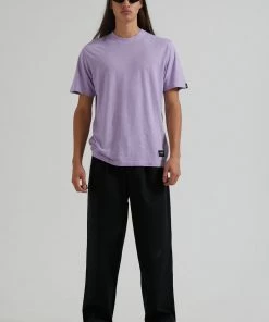 Afends Mens Classic - Hemp Retro T-Shirt - Orchid