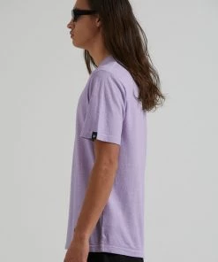 Afends Mens Classic - Hemp Retro T-Shirt - Orchid