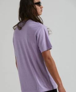Afends Mens Classic - Hemp Retro T-Shirt - Orchid