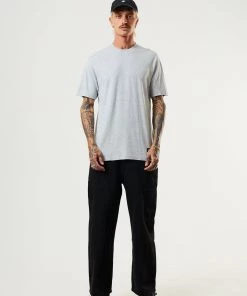 Afends Mens Classic - Hemp Retro T-Shirt - Shadow Grey Marle