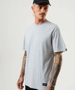 Afends Mens Classic - Hemp Retro T-Shirt - Shadow Grey Marle