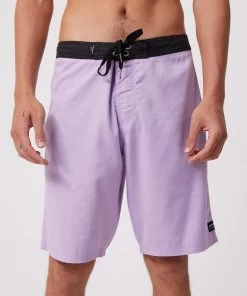 EVERYDAY ESSENTIALS Afends Mens Surf Related - Hemp Fixed Waist Boardshorts - Orchid