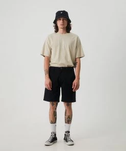 Afends Mens Ninety Twos - Recycled Fixed Waist Shorts - Black 11 Afends Mens Ninety Twos - Recycled Fixed Waist Shorts - Black