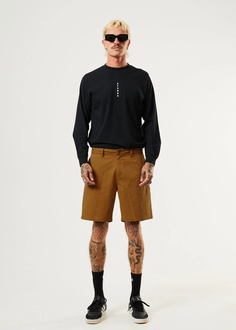 Afends Mens Ninety Twos - Recycled Fixed Waist Shorts - Chestnut Clothing 3 Afends Mens Ninety Twos - Recycled Fixed Waist Shorts - Chestnut Clothing