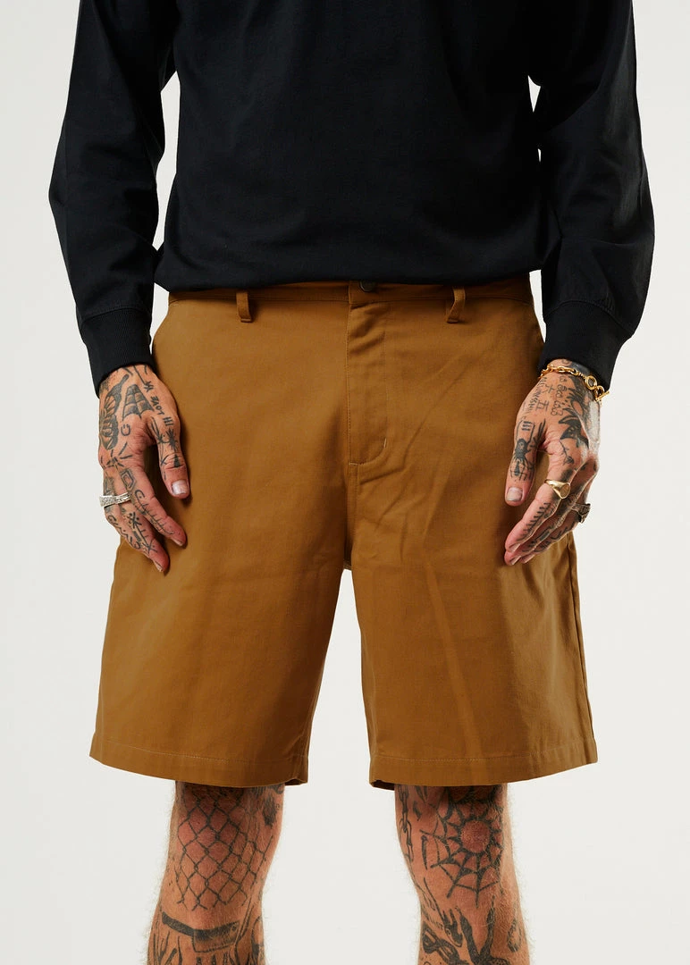 Afends Mens Ninety Twos - Recycled Fixed Waist Shorts - Chestnut Clothing 2 Afends Mens Ninety Twos - Recycled Fixed Waist Shorts - Chestnut Clothing