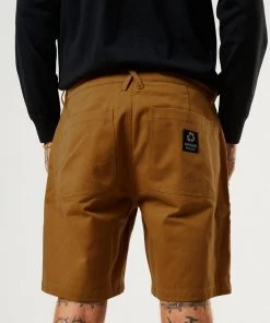 Afends Mens Ninety Twos - Recycled Fixed Waist Shorts - Chestnut Clothing 9 Afends Mens Ninety Twos - Recycled Fixed Waist Shorts - Chestnut Clothing