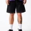 Clothing Afends Mens Ninety Eights - Organic Elastic Waist Shorts - Black