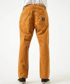 Afends Mens Ninety Twos - Recycled Relaxed Chino Pants - Chestnut