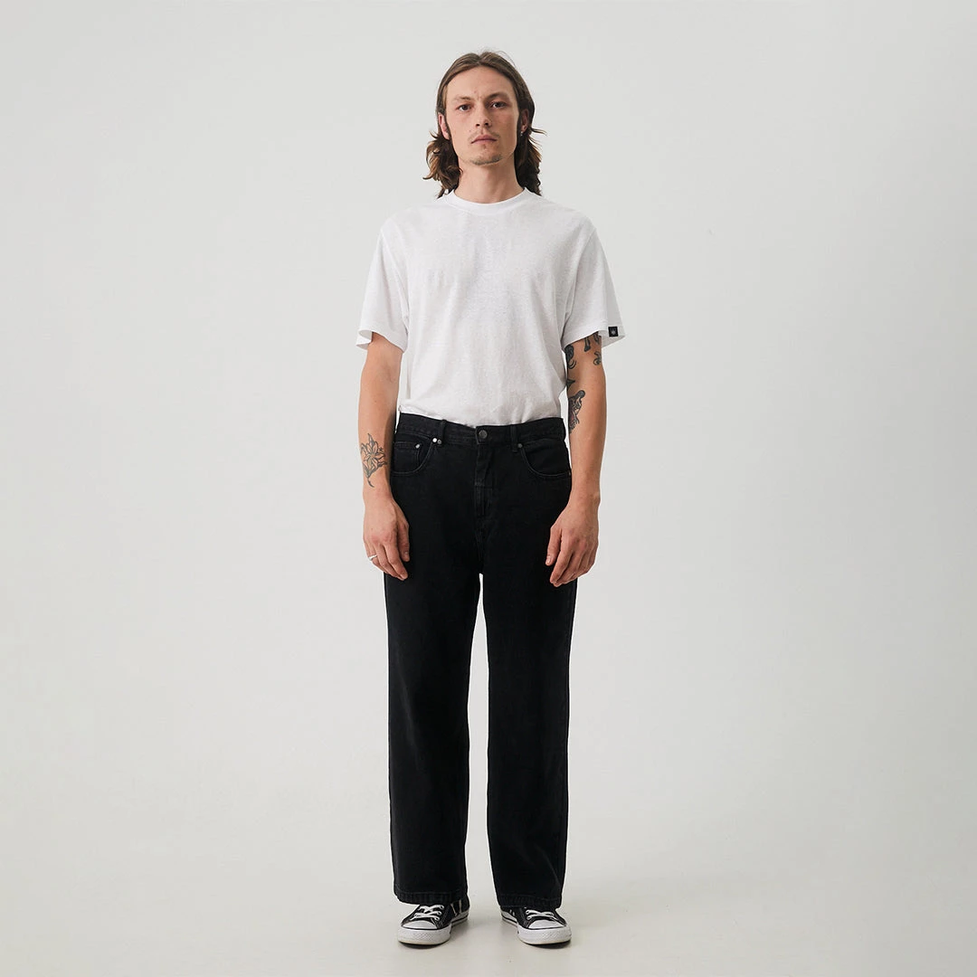 NEW ARRIVALS Afends Mens Pablo - Organic Denim Baggy Jeans - Washed Black 6 NEW ARRIVALS Afends Mens Pablo - Organic Denim Baggy Jeans - Washed Black